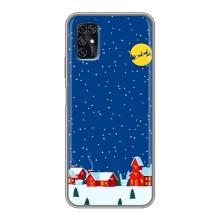 Силиконовый бампер на рождество для ZTE Blade V2020 Smart – Город в снегу