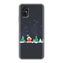 Силиконовый бампер на рождество для ZTE Blade V2020 Smart – Город зимний