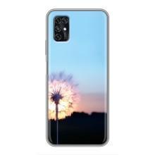 Силиконовый Чехол с одуванчиками на ZTE Blade V2020 Smart – Закат с одуванчиком