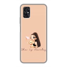 Силиконовый Чехол на ZTE Blade V2020 Smart с картинкой Стильных Девушек (С собакой)