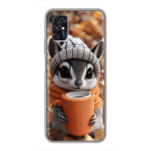 Печатный чехол «Зверята с кофе» для ZTE Blade V2020 Smart