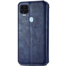 Кожаный чехол книжка GETMAN Cubic (PU) для ZTE Blade v2020 – Синий