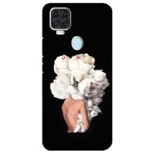 Чехлы (ART) Цветы на ZTE Blade V2020 (VPrint) (Білі квіти)