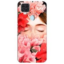 Чехлы (ART) Цветы на ZTE Blade V2020 (VPrint) (Очі в квітах)