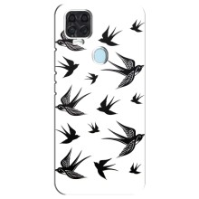 Чохол з пташками на ZTE Blade V2020 (VPrint) (Ластівки)