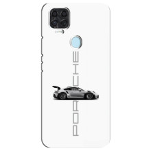 Чохол з авто Порше для ZTE Blade V2020 – білий порше
