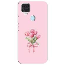 Чохол з розовим принтом для ZTE Blade V2020 (Букет квітів)
