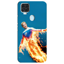 Чехол с принтом Фантастическая четверка для ZTE Blade V2020 – Человек-Факел