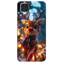 Яскравий чохол для ZTE Blade V2020 з Зимові Оленята – Олень з шарфом