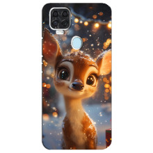 Яскравий чохол для ZTE Blade V2020 з Зимові Оленята – Оленятко серед герлянд