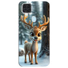 Яскравий чохол для ZTE Blade V2020 з Зимові Оленята – Оленятко в лісі