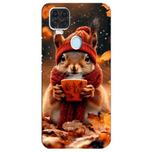 Печатный чехол «Зверята с кофе» для ZTE Blade V2020 – Белка с кофе
