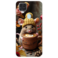 Печатный чехол «Зверята с кофе» для ZTE Blade V2020 – Медведь с кофе