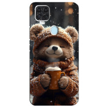 Печатный чехол «Зверята с кофе» для ZTE Blade V2020 – Мишка с кофе