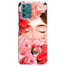 Чехлы (ART) Цветы на ZTE Blade V30 Vita (VPrint) (Глаза в цветах)