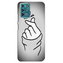 Чехол с принтом для ZTE Blade V30 Vita (AlphaPrint - Знак сердечка) – Значок Love