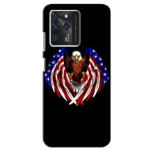 Чехол Флаг USA для ZTE Blade V30 (Крылья США)