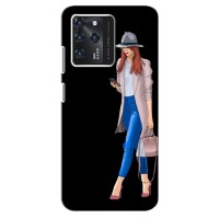 Чехол с картинкой Модные Девчонки ZTE Blade V30 (Девушка со смартфоном)