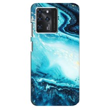 Мраморний чехол на ZTE Blade V30 (VPrint) (Блакитний мрамор)
