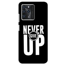 Силиконовый Чехол на ZTE Blade V30 с картинкой Nike (Never Give UP)