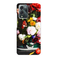 Брендновые Чехлы для ZTE Blade V40 Pro - (PREMIUMPrint) (Nike цветы)