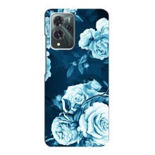 Чехлы (ART) Цветы на ZTE Blade V40 Pro (VPrint) (Голубые Бутоны)