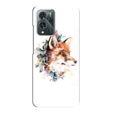 Чехлы с картинкой Лисички для ZTE Blade V40 Pro (VPrint) (Лисичка в цветочках)