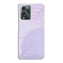 Чохол квітковий дизайн для ZTE Blade V40 Pro – Монстера фіолетова