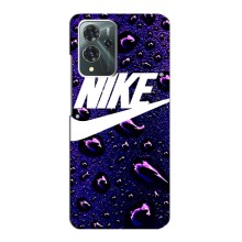 Чохол з логтипом Найк на ZTE Blade V40 Pro (Найк на фіолетовому)