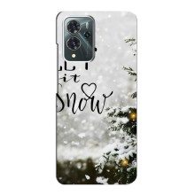 Новогодние, Праздничные Чехлы для ZTE Blade V40 Pro - 2024 год (Let it snow)