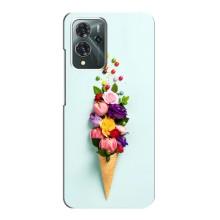 Чохли з тематикою "КВІТИ" на ZTE Blade V40 Pro (Квітка-морозиво)