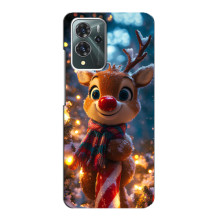 Яскравий чохол для ZTE Blade V40 Pro з Зимові Оленята – Олень з шарфом
