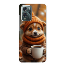 Друкований чохол 'Звірята з кавою' для ZTE Blade V40 Pro – Песик з кавою