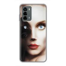 Бампер с изображением Котиков для ЗТЕ Блейд В40 Вита (Женщина кошка)