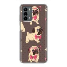 Чехол (ТПУ) Милые собачки для Blade V40 Vita – Собачки Мопсики