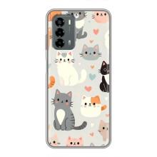 Чехол с рисунком кот на Blade V40 Vita – Коллаж котов