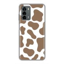 Чохол з принтом корови на  ZTE V40 Віта – Коричневий принт