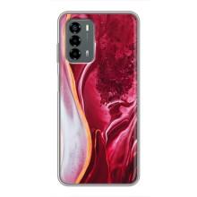 Чехлы с тематикой "Мрамор" на ЗТЕ Блейд В40 Вита (Красный мрамор)