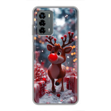 Яркий чехол для Blade V40 Vita с Зимними Оленятами – Олень среди подарков