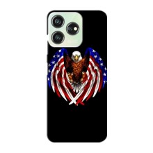 Чехол Флаг USA для ZTE Blade V50 Design (Крылья США)