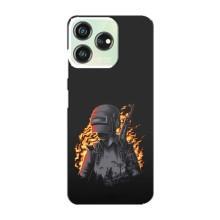 Силиконовый чехол с картинкой "Герой Pubg" на ZTE Blade V50 Design – В огне