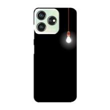 Чохол з картинками на чорному фоні для ZTE Blade V50 Design – Лампочка