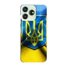 Чехол с картинкой (Патриотический ГЕРБ) на ZTE Blade V50 Design (Герб и Флаг Украины)
