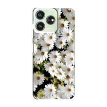Чехол с ромашками на ZTE Blade V50 Design (Рамка в ромашках)