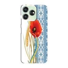 Силиконовый Чехол на ZTE Blade V50 Design с картинкой Вышиванки – Вышиванка с цветком