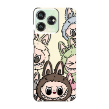 Чехол с Лабубу на ZTE Blade V50 Design (Коллаж Лабубу)