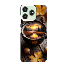 Чохол з унікальним дизайном 'Осінь з кавою' для ZTE Blade V50 Design – Темна кава