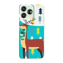 Силиконовый бампер с картинкой животных для ZTE Blade V50 Design (Олень с шарфом)