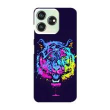 Силиконовый бампер с картинкой животных для ZTE Blade V50 Design (Тигр-Арт)