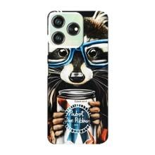 Силиконовый Чехол с Енотами на ZTE Blade V50 Design – Енот в очках